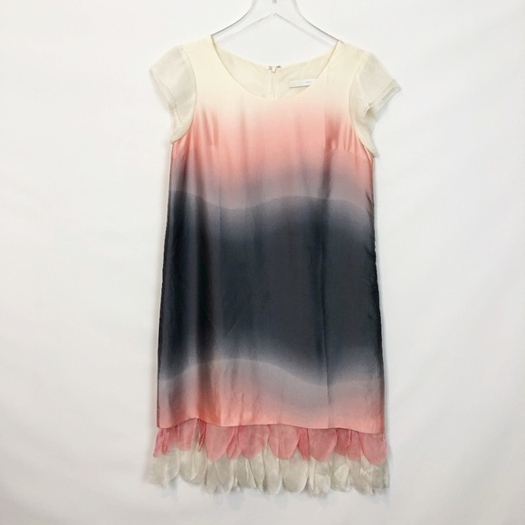 Ana Capri Ombre Watercolor Scallop Hem Dress S - Picture 1 of 8